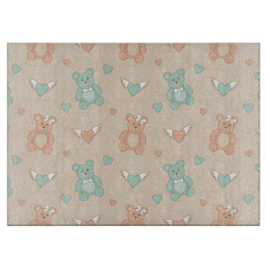 Trouw-teddyberen Snijplank (Voorkant)