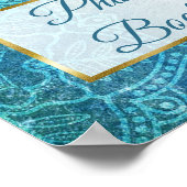 Trouw Teken Fotohokje Blauwe Mandala Poster (Hoek)