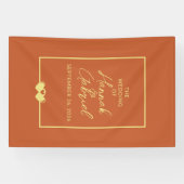 Trouw Terracotta en Goud Spandoek (Horizontaal)