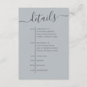 Trouw Tijdlijn Blauw Details QR Code Website Informatiekaartje (Voorkant)