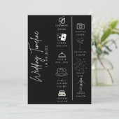 Trouw-tijdlijn & details van Gotich Kaart (Staand voorkant)