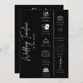 Trouw-tijdlijn & details van Gotich Kaart (Voorkant / Achterkant)