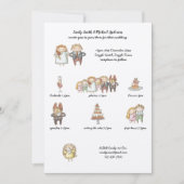 Trouw Tijdlijn Uitnodiging Rustieke Handgetekende  (Voorkant)