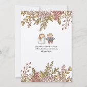 Trouw Tijdlijn Uitnodiging Rustieke Handgetekende  (Achterkant)