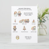 Trouw Tijdlijn Uitnodiging Rustieke Handgetekende  (Staand voorkant)