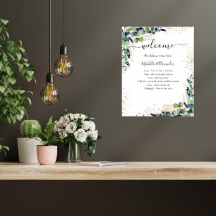 Trouw tijdlijnprogramma eucalyptus groen poster