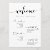 Trouw Tijdschema Programma Met Pictogrammen Programmakaart (Voorkant)