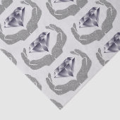 Trouw Tissuepapier met Diamant Handen (Detail)