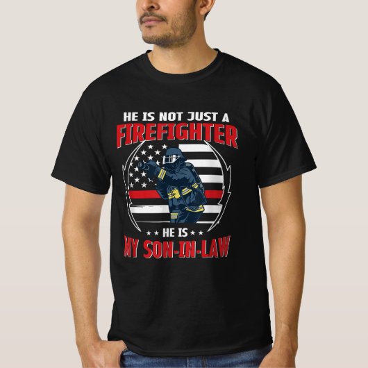 Trouw trots brandweerman schoonzoon t-shirt (Voorkant)