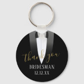 Trouw Trouw Dank Je Bruidsman Smoking Ketting Sleutelhanger (Voorkant)