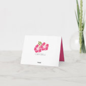 Trouw Trouw Dank Je Wel Kaarten Fuchsia Hibiscus (Achterkant)