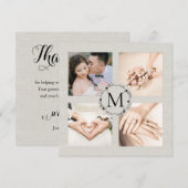 Trouw Trouw Dank U Gemerkt Foto Collage Kaart (Voorkant / Achterkant)