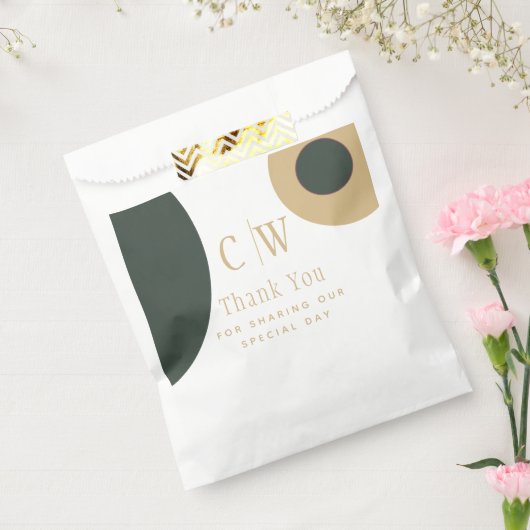 Trouw Trouw Dankjewel Olijfgroen Gouden Cadeau Ges Bedankzakje (Gezegeld)