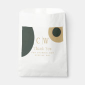 Trouw Trouw Dankjewel Olijfgroen Gouden Cadeau Ges Bedankzakje (Voorkant)