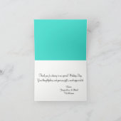 Trouw Trouw Hartelijkdank Kaarten Turquoise (Binnen)