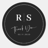 Trouw Trouw Sticker - Zwart & Witte Elegantie (Voorkant)