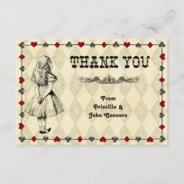 Trouw Trouwkaart, Alice in Wonderland Bedankkaart