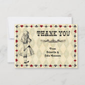 Trouw Trouwkaart,Alice in Wonderland Bedankkaart (Voorkant)