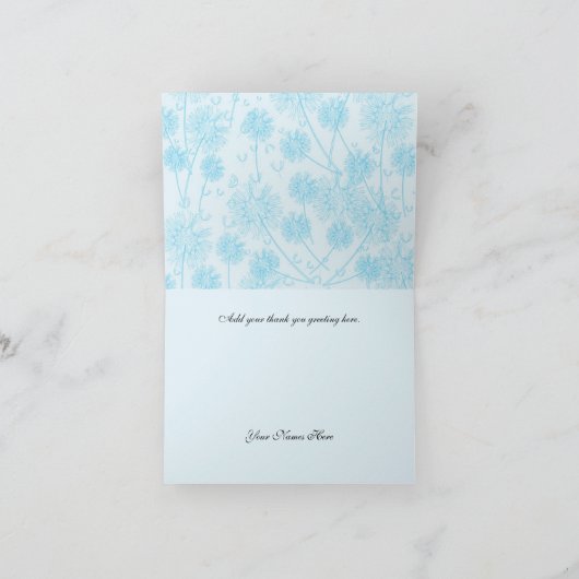 Trouw Trouwkaart Dank Je Wel in Turkoois Bedankkaart (Binnen)