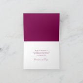 Trouw Trouwkaart Dank Je Wel Maroon Roos (Binnen)