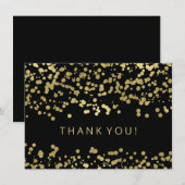 Trouw Trouwkaart Dankjewel Goud Folie Confetti Bedankkaart (Voorkant / Achterkant)