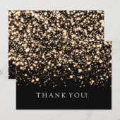 Trouw Trouwkaart Dankjewel Goud Midnight Glamour Kaart (Voorkant / Achterkant)