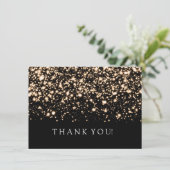 Trouw Trouwkaart Dankjewel Goud Midnight Glamour Kaart (Staand voorkant)