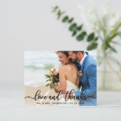 Trouw Trouwkaart |  Foto Liefde en Dank B Briefkaart (Staand voorkant)