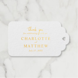 Trouw Trouwkaart Goud Folie Cadeautags Cadeaulabels