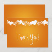 Trouw Trouwkaart Grunge Harten Oranje Kaart (Voorkant / Achterkant)