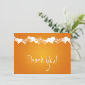 Trouw Trouwkaart Grunge Harten Oranje Kaart (Staand voorkant)