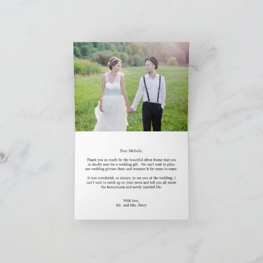 Trouw Trouwkaart met krijteffect Bedankt (Binnen)