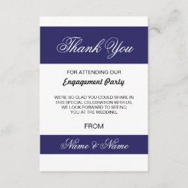 Trouw Trouwkaart Navy en Witte Streep Bedankkaart