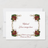 Trouw Trouwkaart "Wintertrouw" rode satijn Kaart (Achterkant)