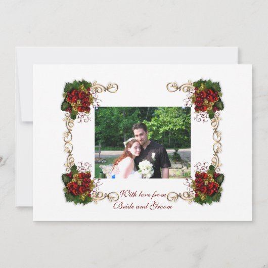 Trouw Trouwkaart "Wintertrouw" rood Kaart (Achterkant)