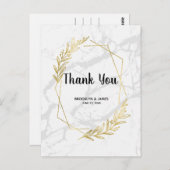 Trouw Trouwkaartjes Met Marmer- en Goud Effect Briefkaart (Voorkant / Achterkant)