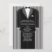 Trouw Tux Black Tie Feest Uitnodiging (Voorkant)