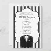 Trouw Tux Bruidegom Feest Uitnodiging (Voorkant)