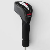 Trouw Tuxedo Black Tie, Rode Roos, Aanpasbaar Golfheadcover (Schuin)