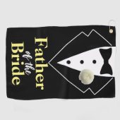 Trouw Tuxedo Vader van de Bruid Persoonlijk Golfhanddoek (Horizontaal)