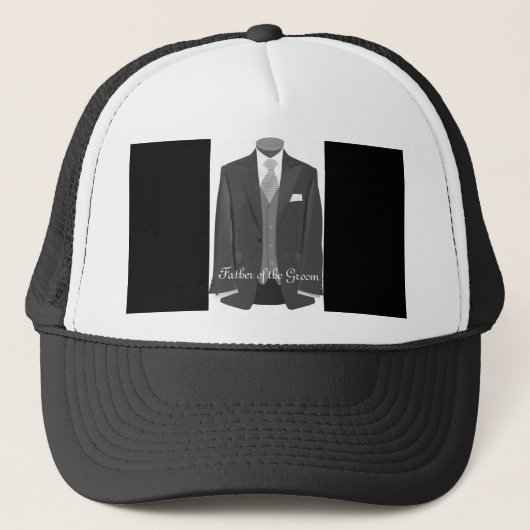 Trouw Tuxedo Vader van de Bruidegom Hoed Muts Trucker Pet (Voorkant)