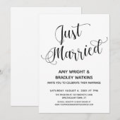 Trouw Typografie Bruiloftsreceptie Kaart (Voorkant / Achterkant)