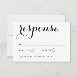 Trouw Typografie Huwelijksuitnodiging RSVP Kaart