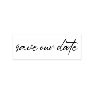 Trouw Typografische Calligrafie Bewaar Onze Datum Rubberstempel