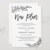 Trouw uitgesteld Nieuwe planning Bewaar onze nieuw Kaart (Voorkant / Achterkant)