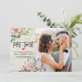 Trouw Uitgesteld Wijzig De Datum Plot Twist Foto Aankondiging (Staand voorkant)