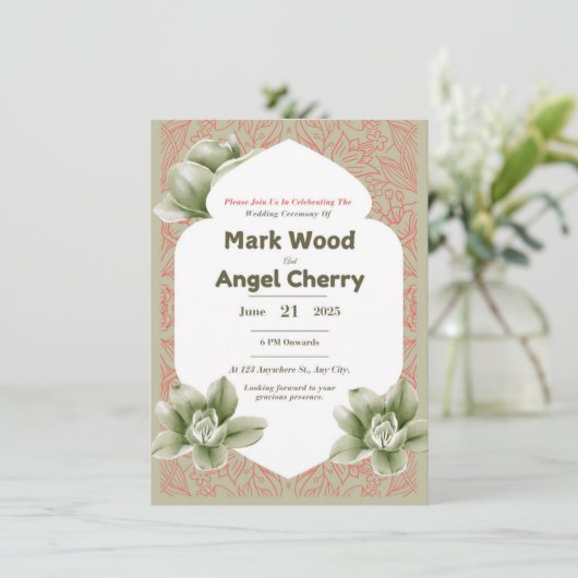 Trouw Uitnodiging (Staand voorkant)