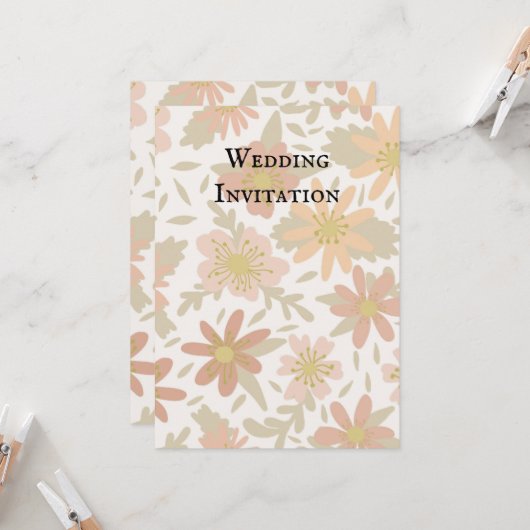 trouw uitnodiging (Voorkant / Achterkant in situ)