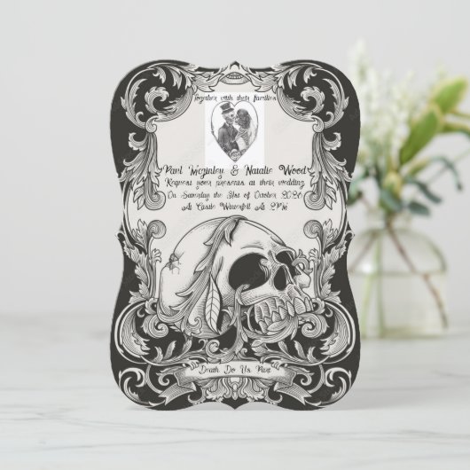 trouw uitnodiging (Staand voorkant)