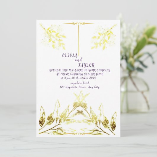 Trouw uitnodiging (Staand voorkant)